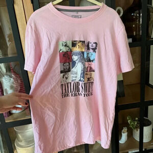 Taylor Swift Eras Tour tee short sleeve tshirt merch crew neck rainbow